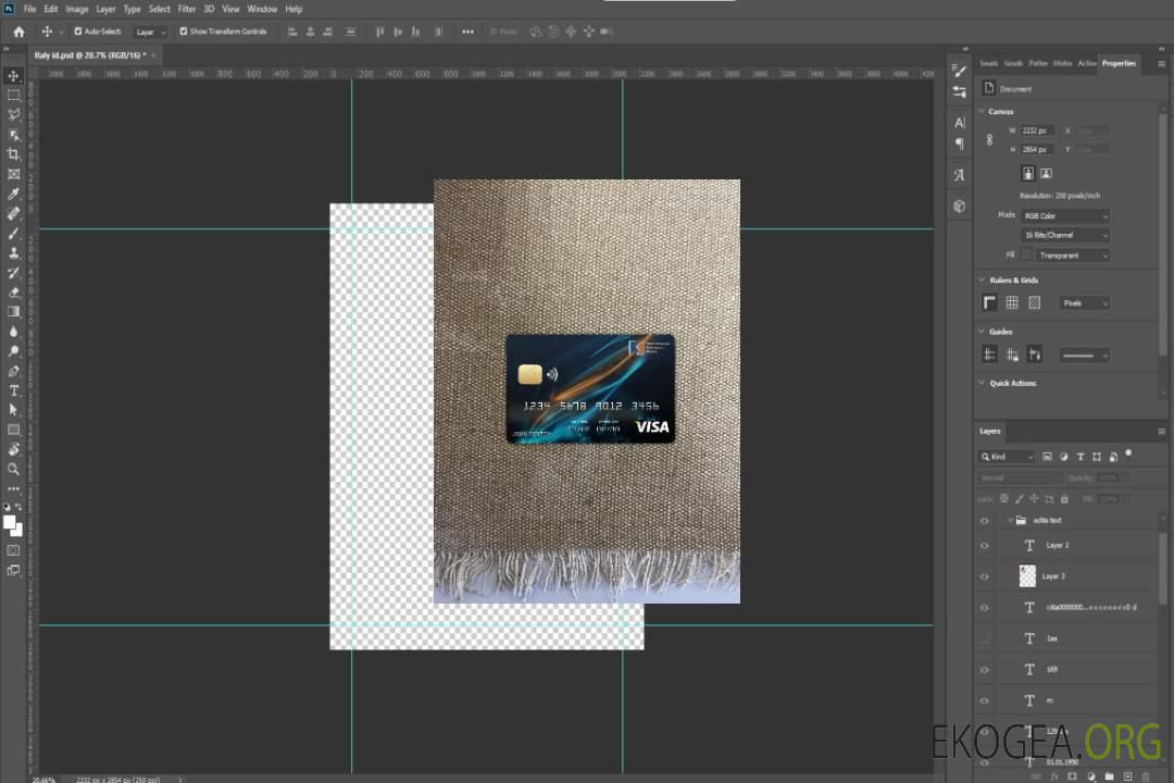 Photolook de la carte visa de la banque d'épargne du Botswana template Photolook de la carte visa de la banque d'épargne du Botswana template